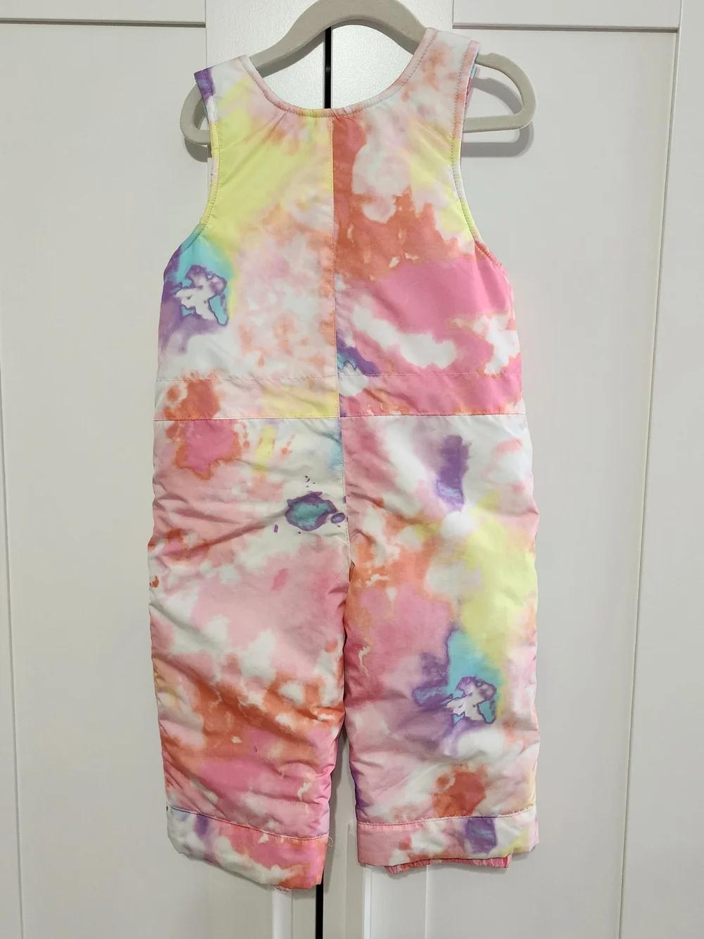 The Children’s Place Girls' Pastel Tie-Dye Snow Bib Overalls 18-24 M.